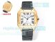 THB Factory Swiss Clone Cartier Santos 39.8 Gold Case 9015 Watch Orange Strap (7)_th.jpg